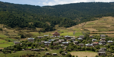 Ura village in Bumthang, Kingdom of Bhutan